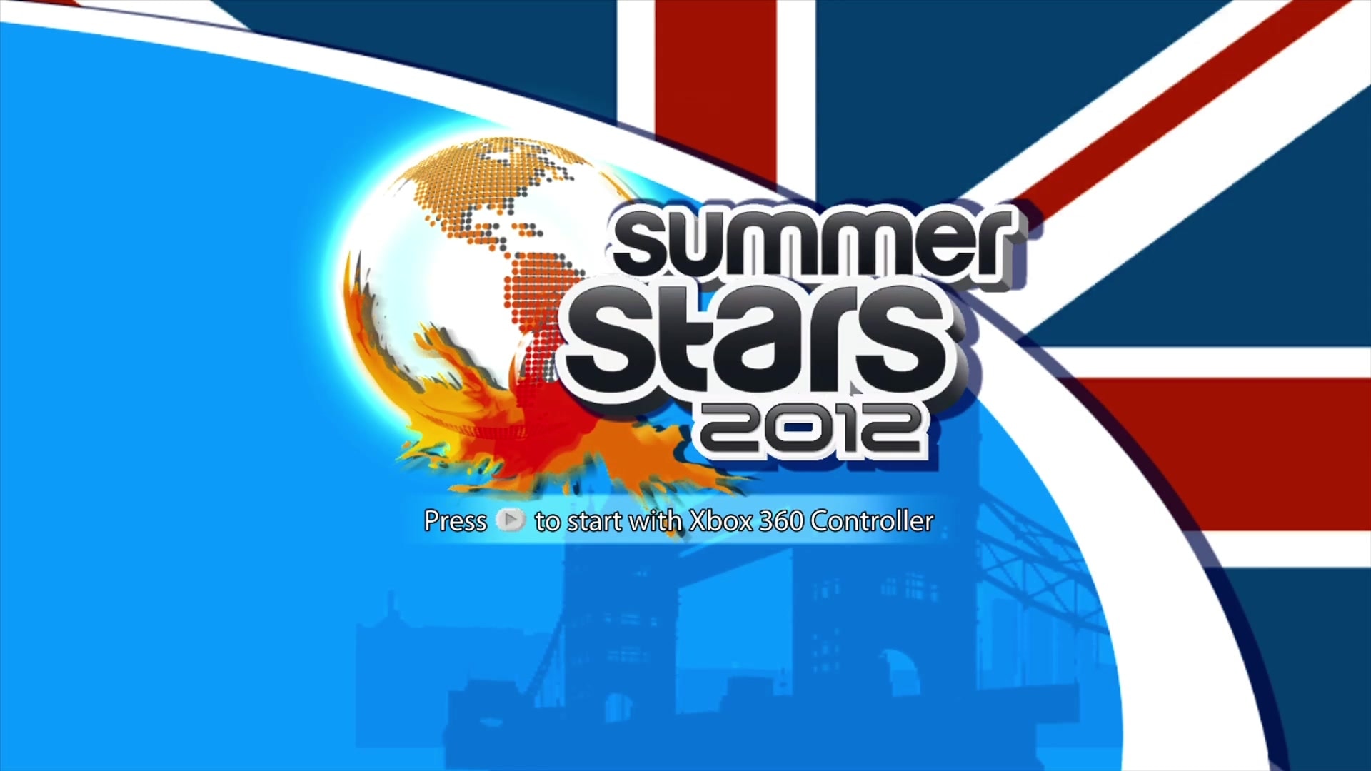 Summer Stars 2012 title screen for Xbox 360